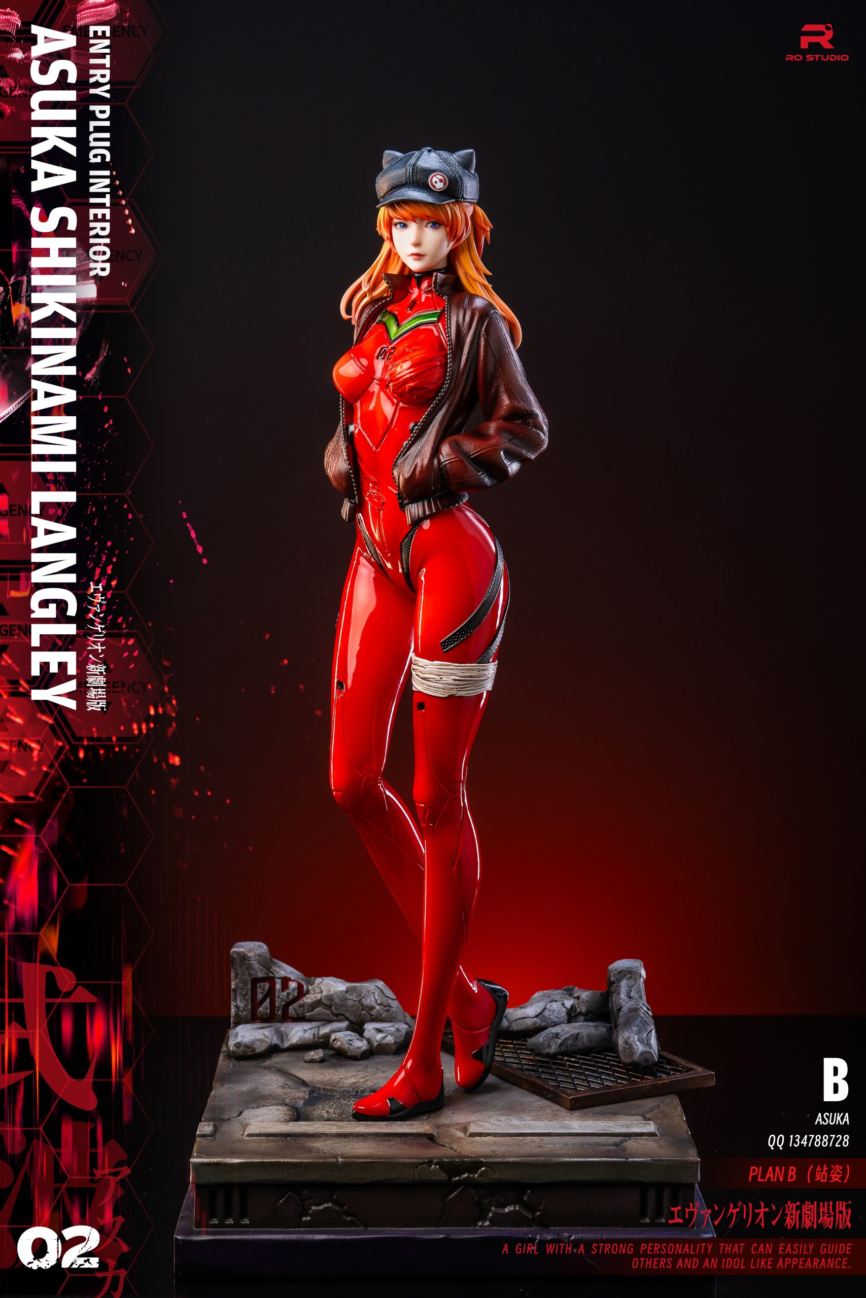 Sean WangYalong, women, CGI, Asuka Langley Soryu, red bodysuit, Neon  Genesis Evangelion