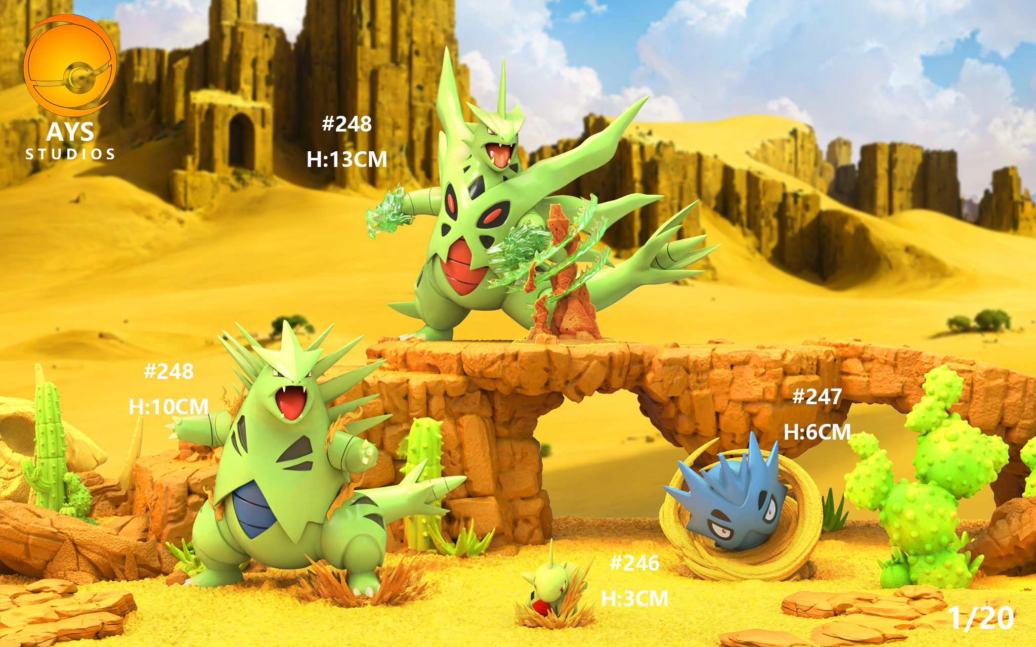 Cheapest 1/20 Pokemon Scale World Tyranitar Figure