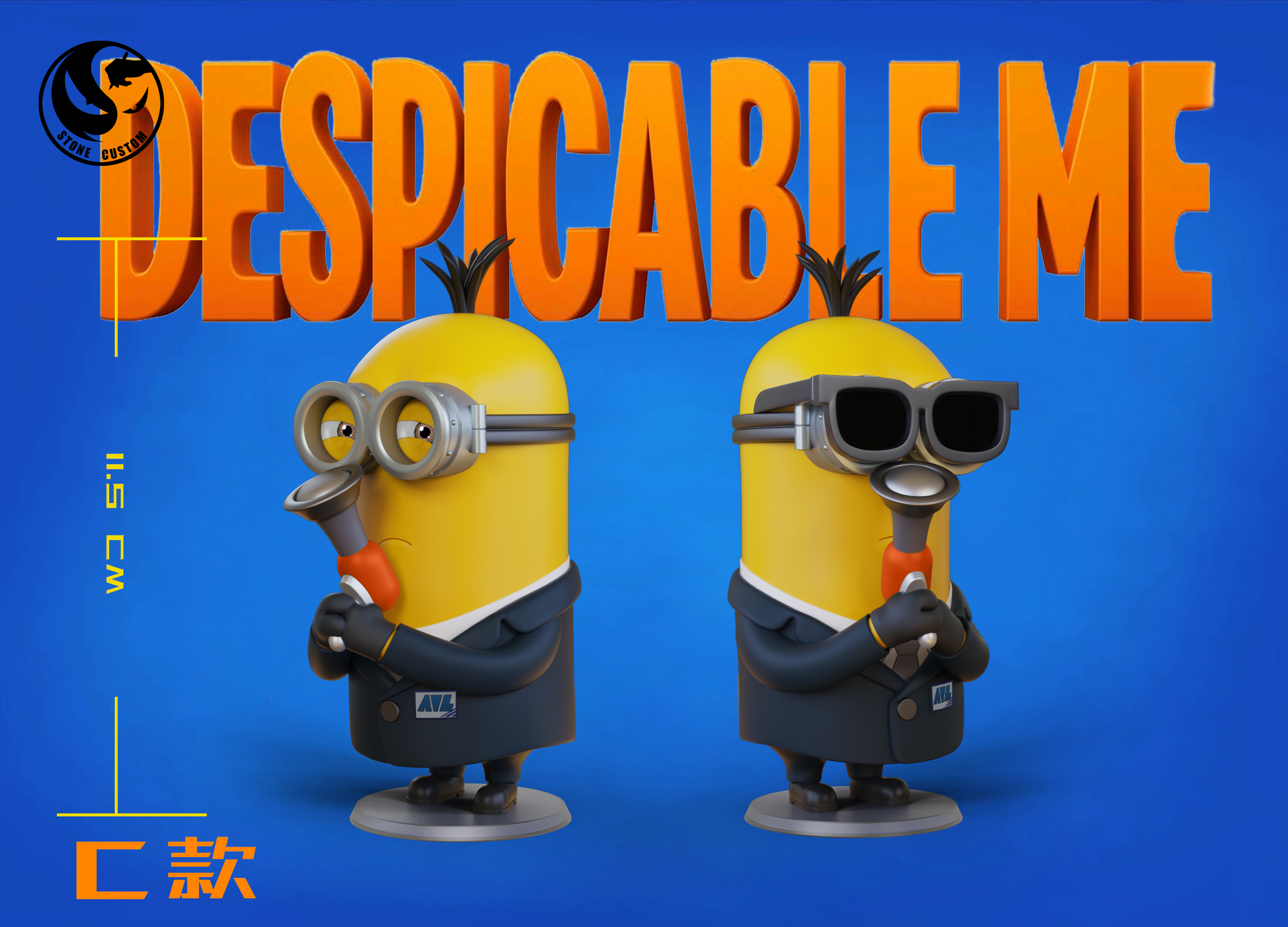 Stone Custom Studio - Despicable Me A trio of Minions - OrzGK