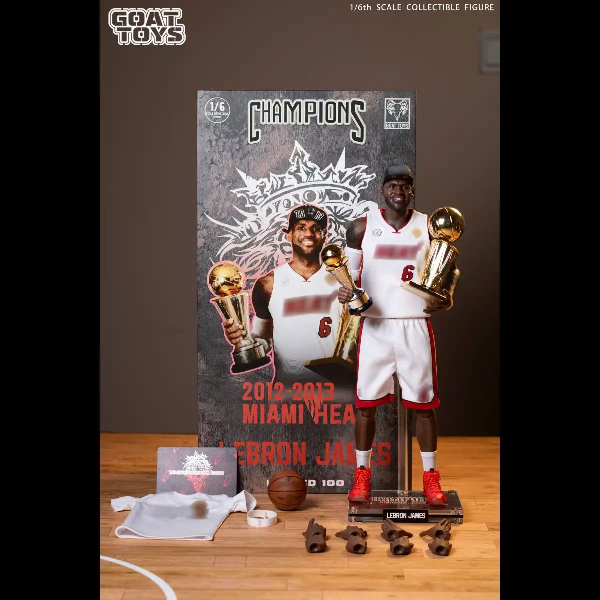 Goat Toys Studio - NBA 1/6 LeBron James 13 Heat Championship