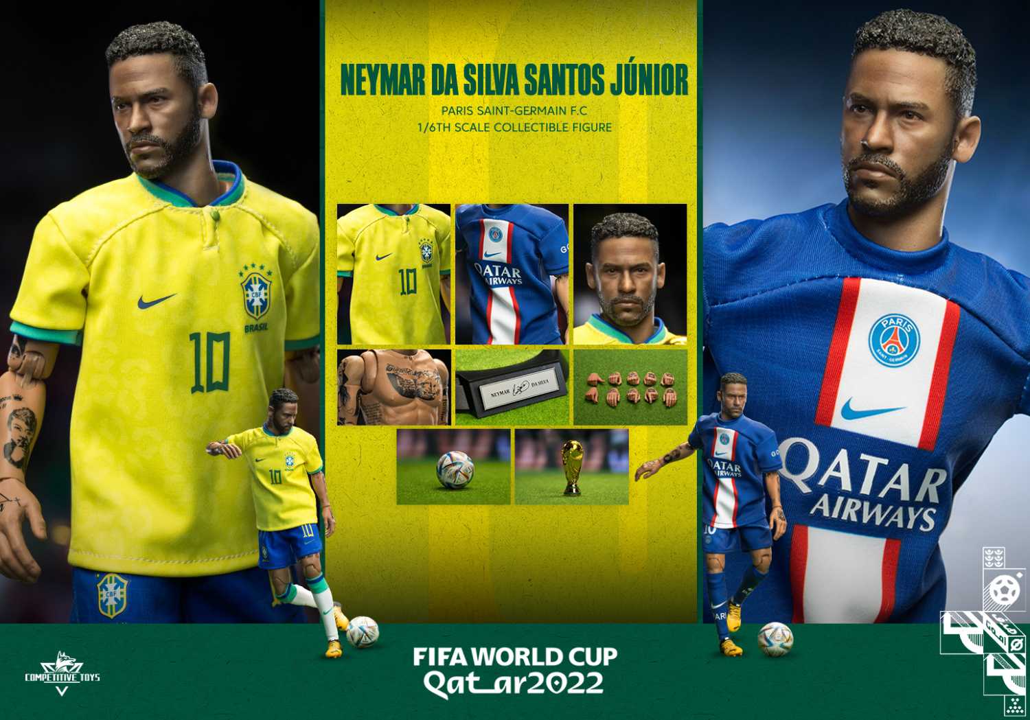 Competitive Toys - Football Star Com003 1/6 Neymar da Silva